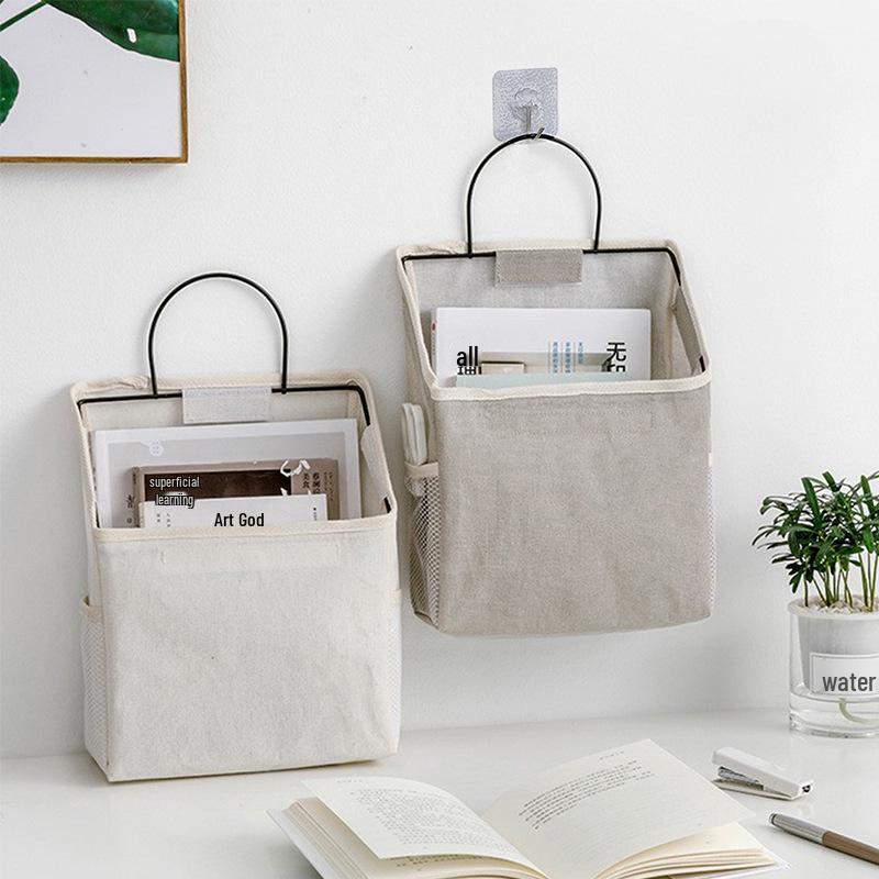 Bedside Hanging Cotton Linen Storage Organizer 