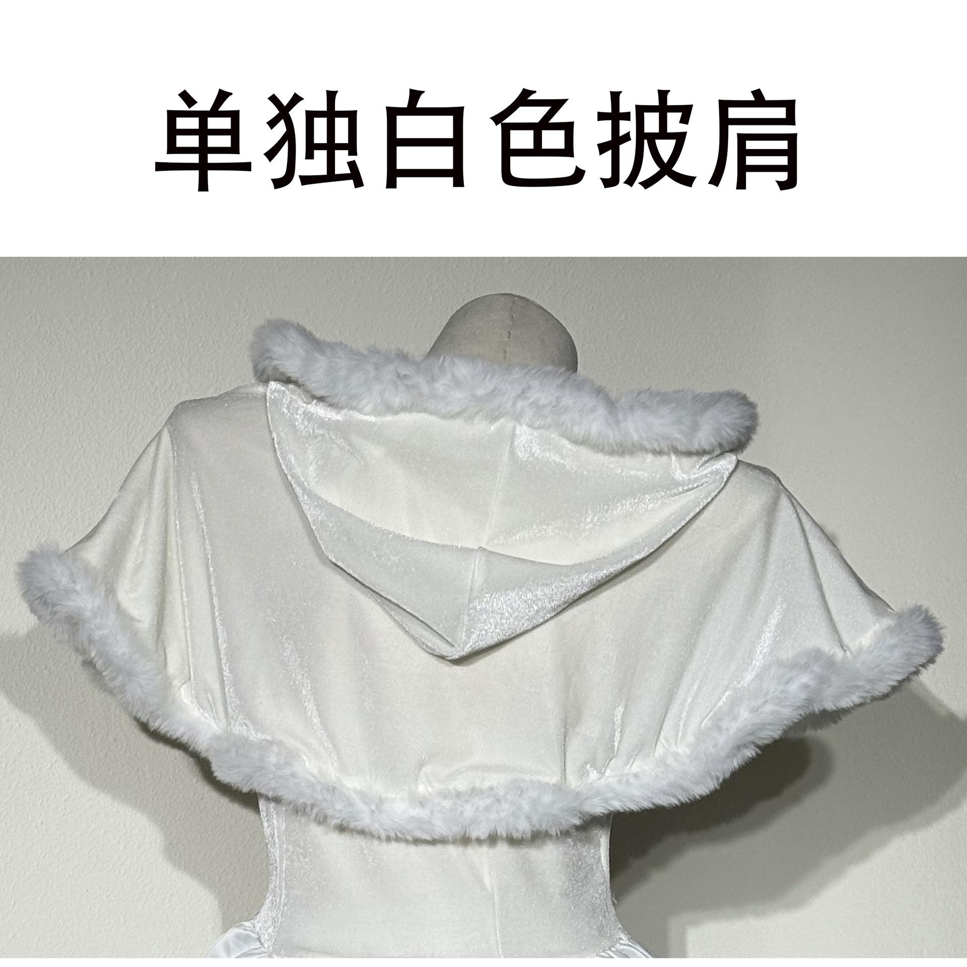 

ML Рождественская одежда для взрослых Лолита японская сексуальная обертывание груди новогодний халат накидка снеговик платье M