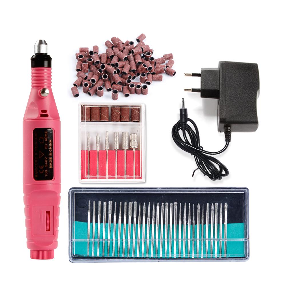 Nail Electric Nail File Apparatus for Manicure Nail Milling Drill Grinding Cutters Sanding Bands Set