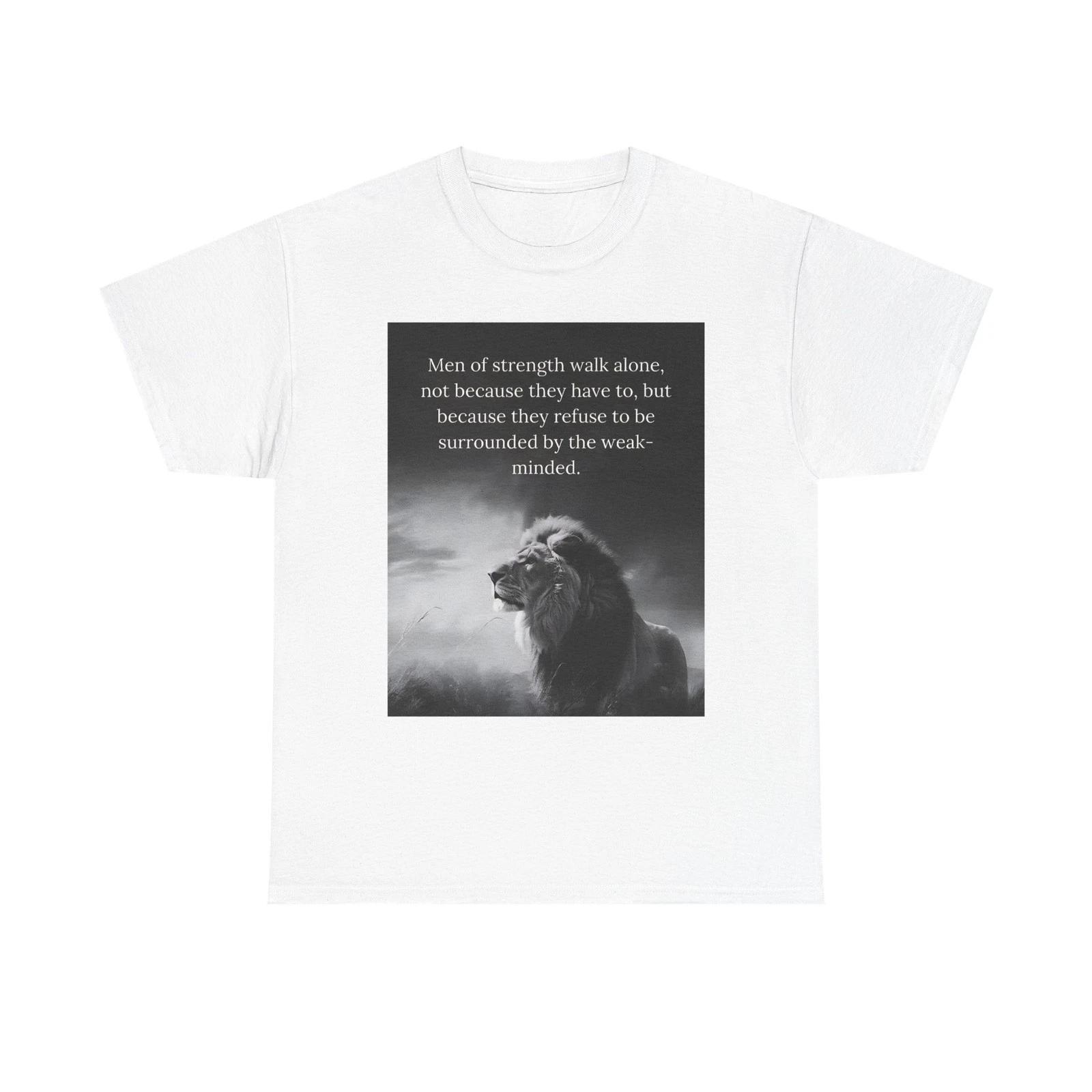 Lion Couple Illustration T-Shirt | Never Alone You Never Know Who s Holding You 4XL