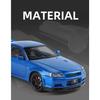 1/24 Nissan Skyline Ares GTR R34 Model Mașină Sport Aliaj Diecasts Metal Vehicule Mașină de Curse Model Sunet Lumină Jucării pentru Copii Cadou
