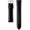 [Watch] Seiko Watch Replacement Band, Genuine Product, Cordovan-style Cowhide Leather, Cut Piece, Lug Width 20mm, Buckle Width 18mm, Black Cowhi