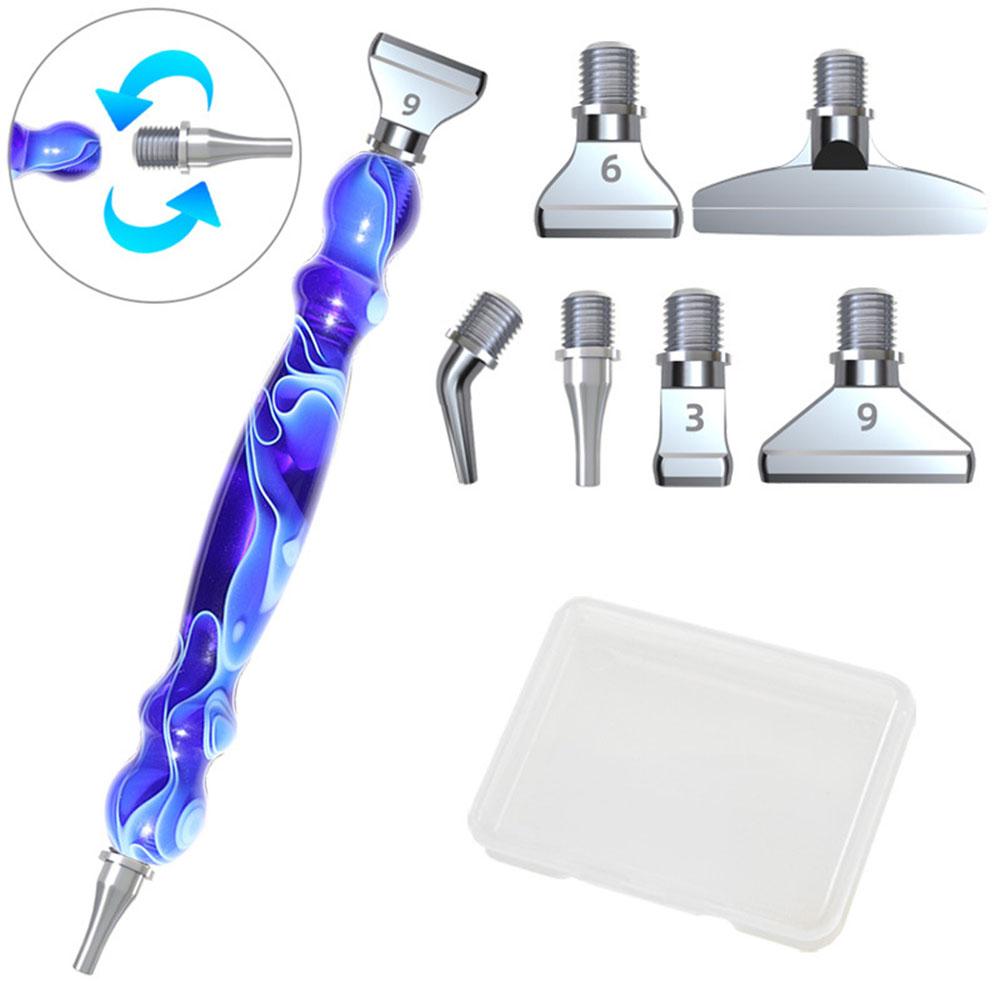 DIY Diamond Art Tools Drill Pen New resin pen with threaded design, replaceable multiple tips Diamond painting accessories