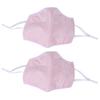 2Pcs Daily Dust Proof Mouth Muffle Breathable Cotton Anti Smog Face Protection Children Use(Pink Printing )