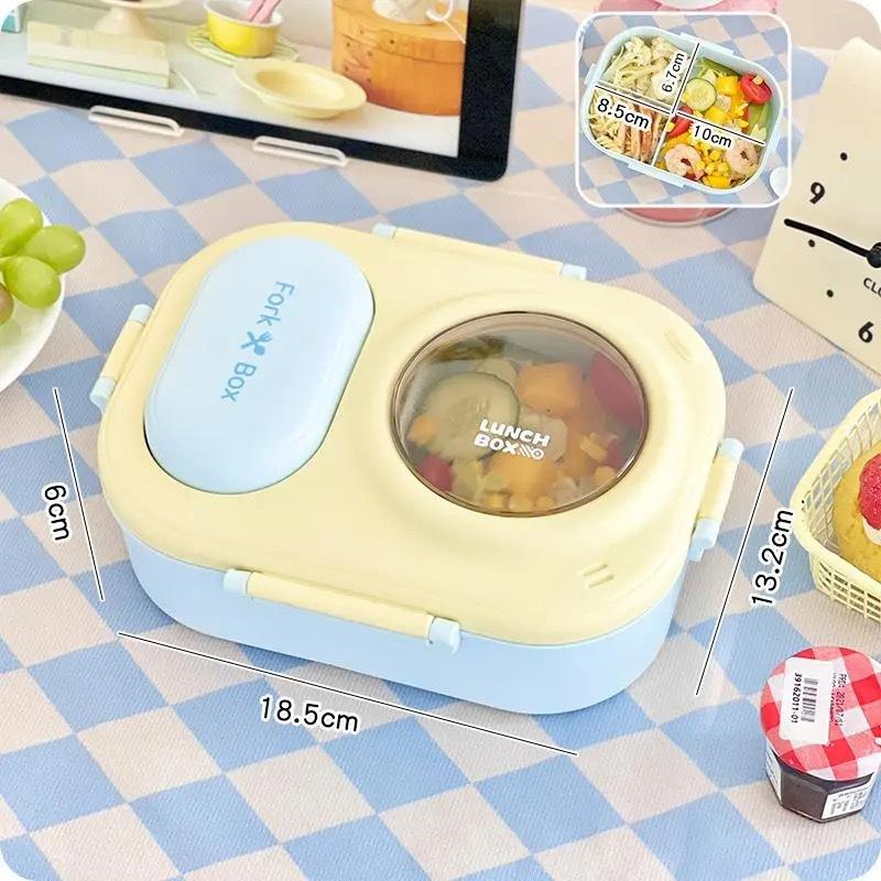 Macaron Style Portable Bento Box, Cute Lunch Container for Women & Teens, Great for Work Picnic Dating