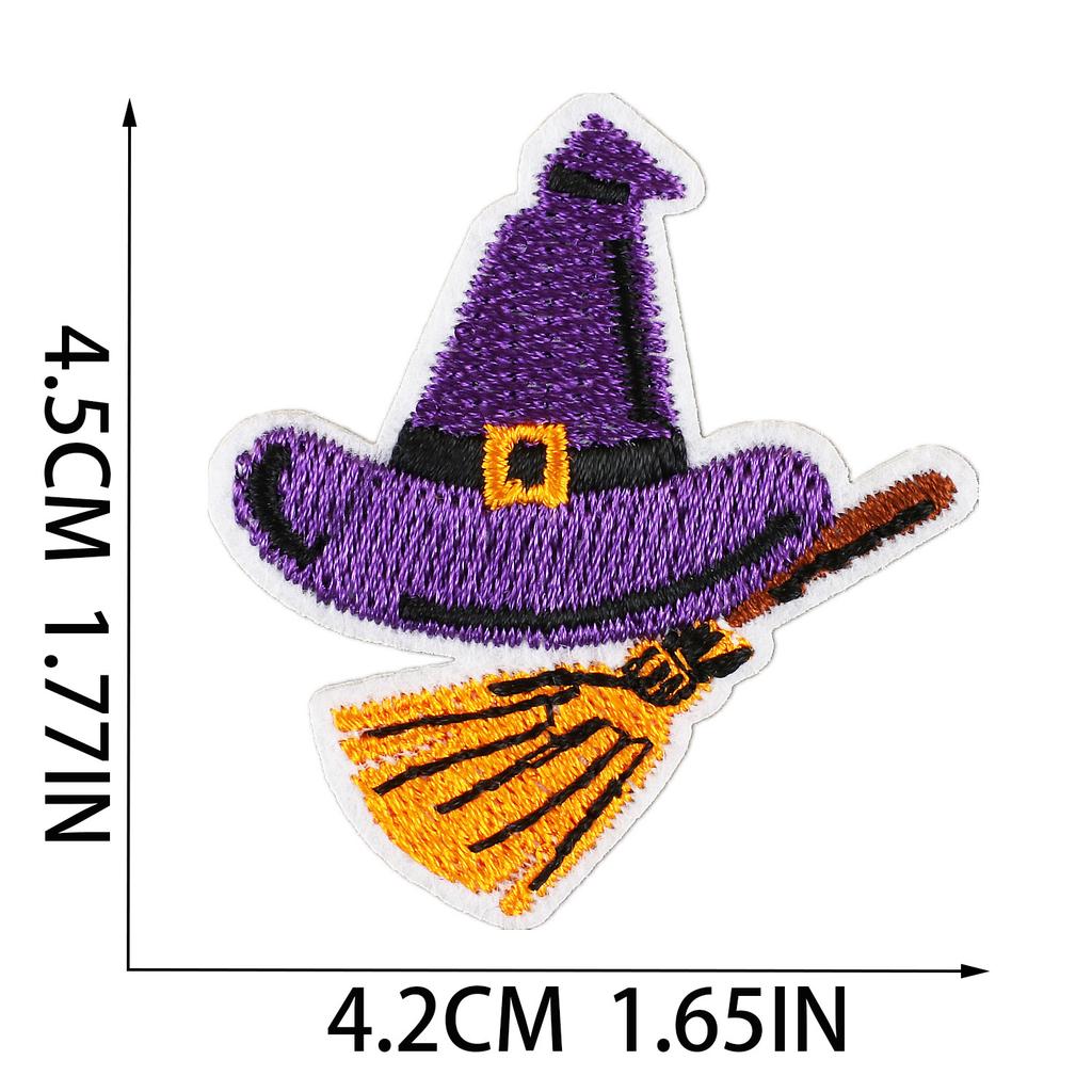 Horror Castle Embroidery Cloth Sticker Soul Bringer Patch Sticker Ghost Cat Embroidery Sticker Computer Embroidery Label Zombie Chapter Boy