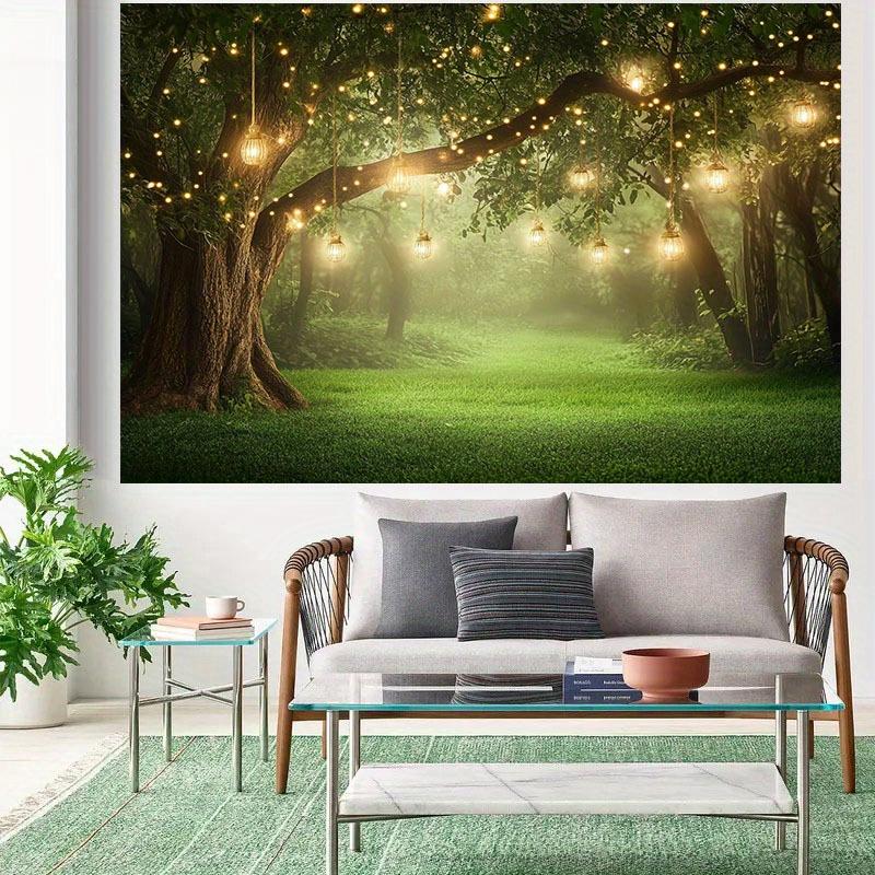 1 Magic Forest Party Background Cloth - Durable polyester material, suitable for weddings and birthdays