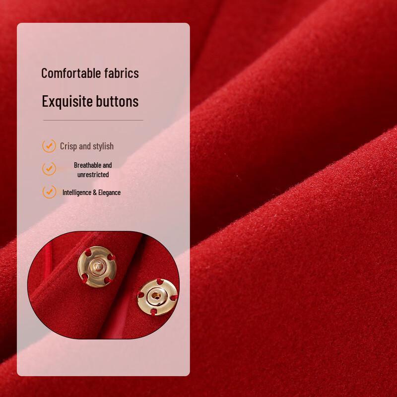 Baolianduo Women's 2025 Spring Embroidered Lapel Cardigan Jacket