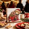 Solid Wood Tissue Dispenser Snowman Napkin Holder for Dining Table, Vertical Christmas Table Dispenser, Storage Holiday Home Decor Wooden Organizer