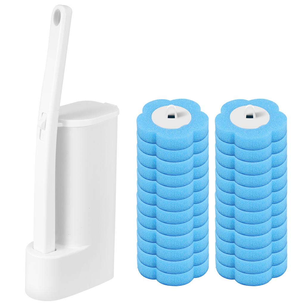 Disposable Toilet Brush Cleaner With Long Handle With Replaceable Brush Head WC Cleaning Brush Bathroom Accessories