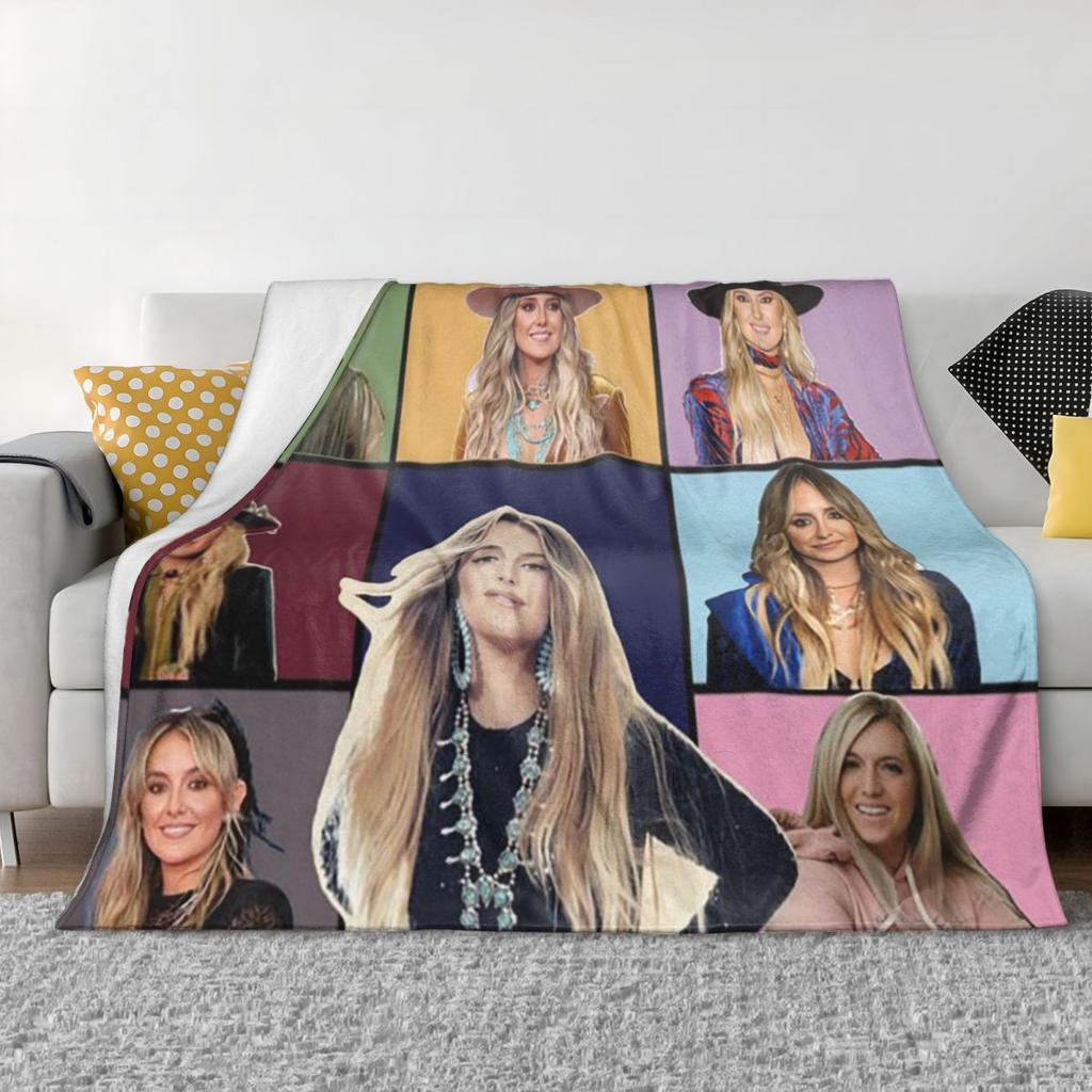 Lainey Wilson - Country's Cool Again Portrait Blankets Warm Flannel Throw Blanket Cover for Bed Living room Picnic Travel Couch