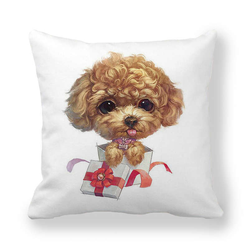 Cartoonish Cute Animal Patterns Digital Printing Short Plush Pillow Covers For Car Sofa Office Cushion Cover Home Goods