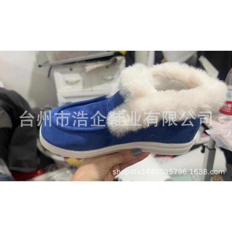 New large size suede short boots women's shoes flat bottom thickened warm casual