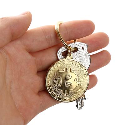 1 Stück Physische Bitcoins Casascius Bit Coin Mit dem Etui als Geschenk aus physischem Metall Antike Nachahmung BTC Münzen Bücher ADM
