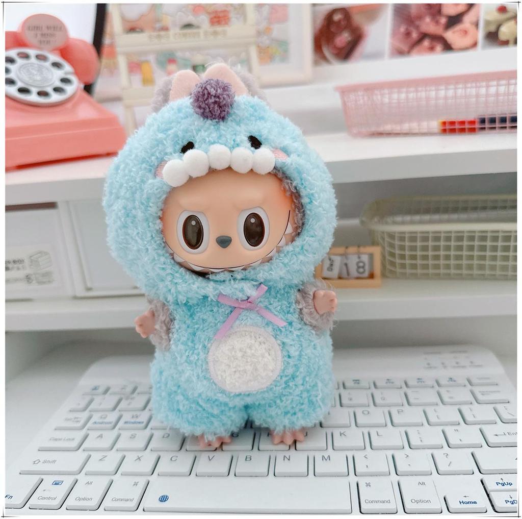 17cm Labubu Doll Vinyl Keychain: First & Second Gen Blind Box Clothes Collection