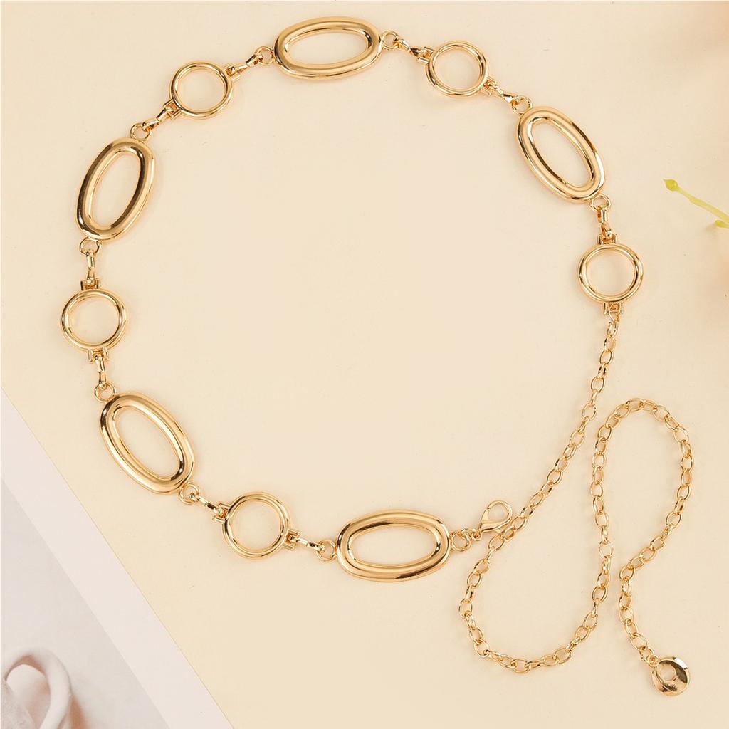 Elegant Metallic Round Waist Chain For Women Enhancing Business Styles Lookings Perfect For Various Occasion Daily Wear