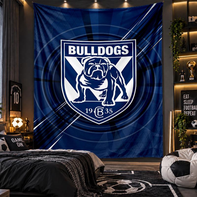 Wandbehang Wandteppich Canterbury-Bankstown Bulldogs Druckstoff für Wohnzimmer Schlafzimmer Heimdekoration