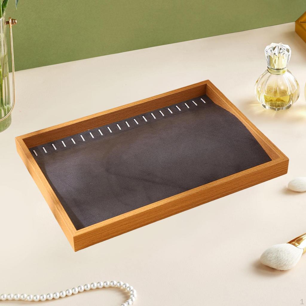 Schmuckaufbewahrungstablett Organizer Halskettenhalter Geschenke Große Kapazität Stapelbar Tragbar Holz Ornament