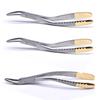 3pcs Dental Root Fragment Pliers Minimally Invasive Tooth Extraction Forceps Dentist Instrument Forcep Curved Maxillary Mandibular