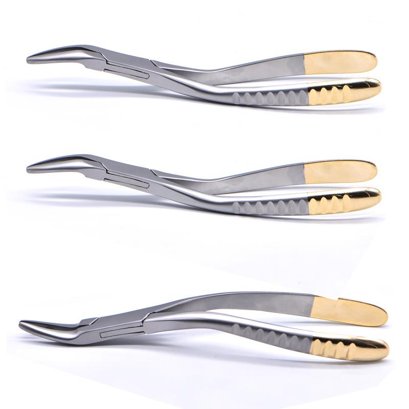 3pcs Dental Root Fragment Pliers Minimally Invasive Tooth Extraction Forceps Dentist Instrument Forcep Curved Maxillary Mandibular