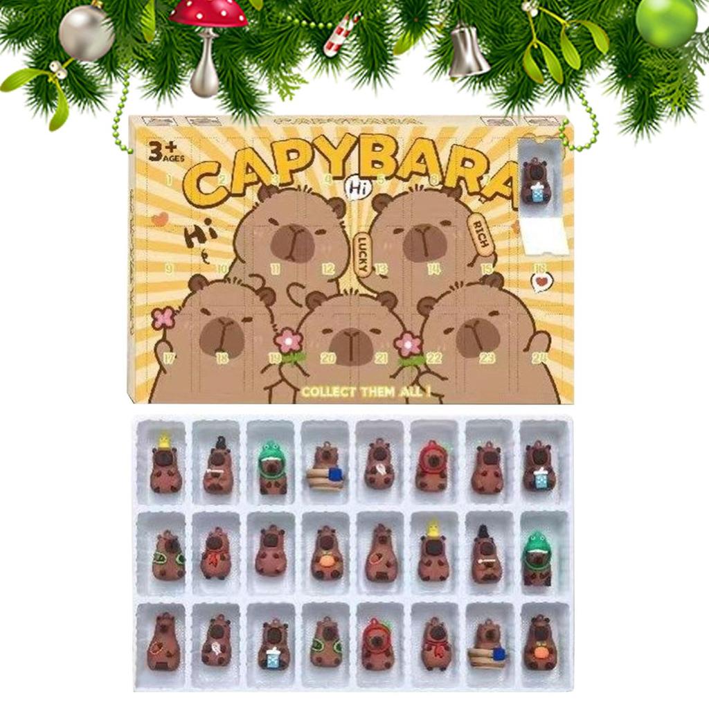Capybara Countdown Calendars 2025 Countdown Calendars Decorative Animal Toys 24 Days Figures Home Decor Xmas Navidad