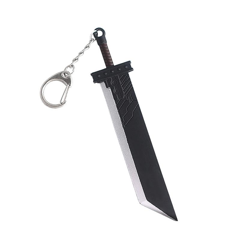 Game Final Fantasy 7 VII Remake Sword Keychain Zack Fair Weapon Cloud Strife Buster Sword Pendant Keyring Unisex Cosplay Prop