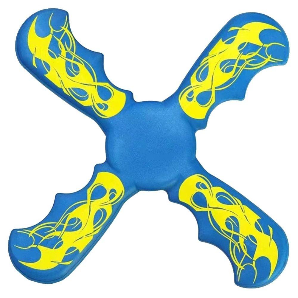 Interactive Children Boomerang Soft Four-leaf Cross Flying Disc Spinner Four-Bladed  Outdoor Toys