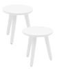 Set of 2 Wooden Plant Pot Stands, Indoor Flower Stands, Racks, Stools, Planters, Pot Holders, Assembly Required, White
