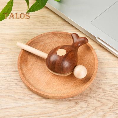 Holz-Fisch-Ornament, glatte Oberfläche, Wal-Form, Block-Spielzeug, Ornament, Schlaginstrument für den Schreibtisch