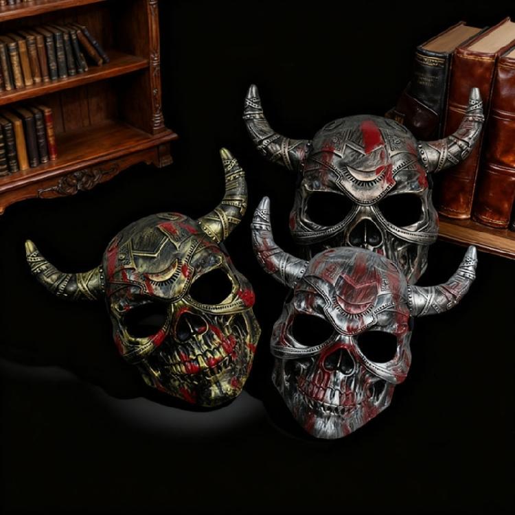 Goat Head Skull Mask Devil Demons Mask Cosplay Halloween Costumes Haunted House Decors Prop Masquerade Mask Women Men