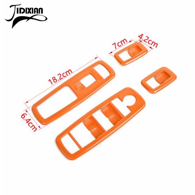 Car Inner Window Lift Switch Button Panel Decoration Cover Stickers for Dodge Charger Durango 2011-2022 for Dodge RAM