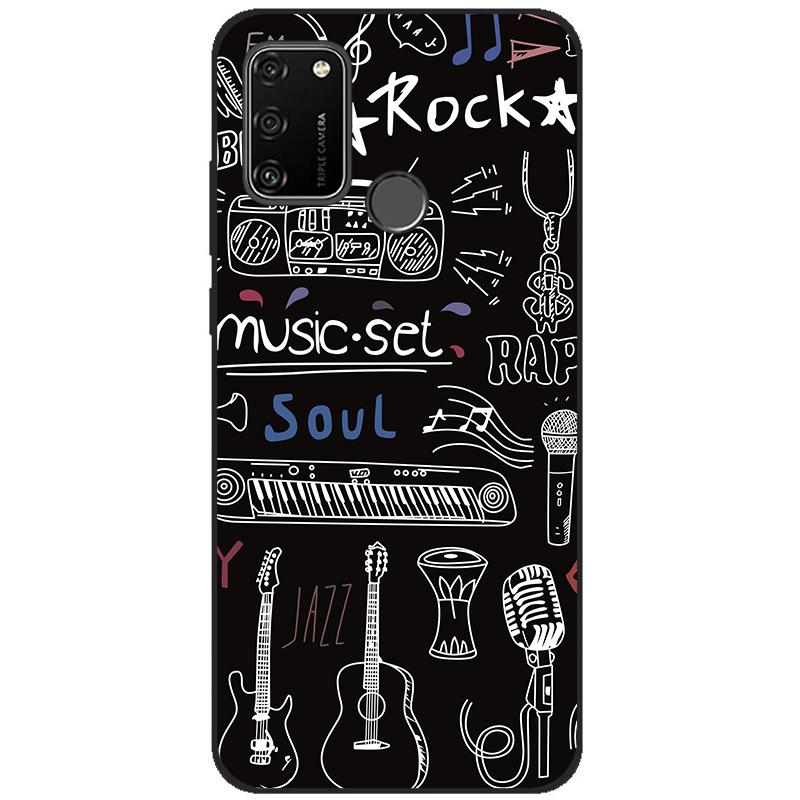 For HONOR 9A Case 6.3" Soft Silicon Tpu Phone covers On Huawei Honor 9A 9 A MOA-LX9N Back Bag Funda Shell black tpu case