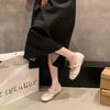 French inner height increase small single shoes women's 2025 new spring and summer square head Mary Jane shoes gentle evening shoes ballet shoes