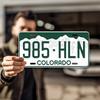 Vintage Colorado Metal License Plate Wall Sign -  Retro Decorative Plaque with English , Easy To Hang for Home, Bar, Garage, or