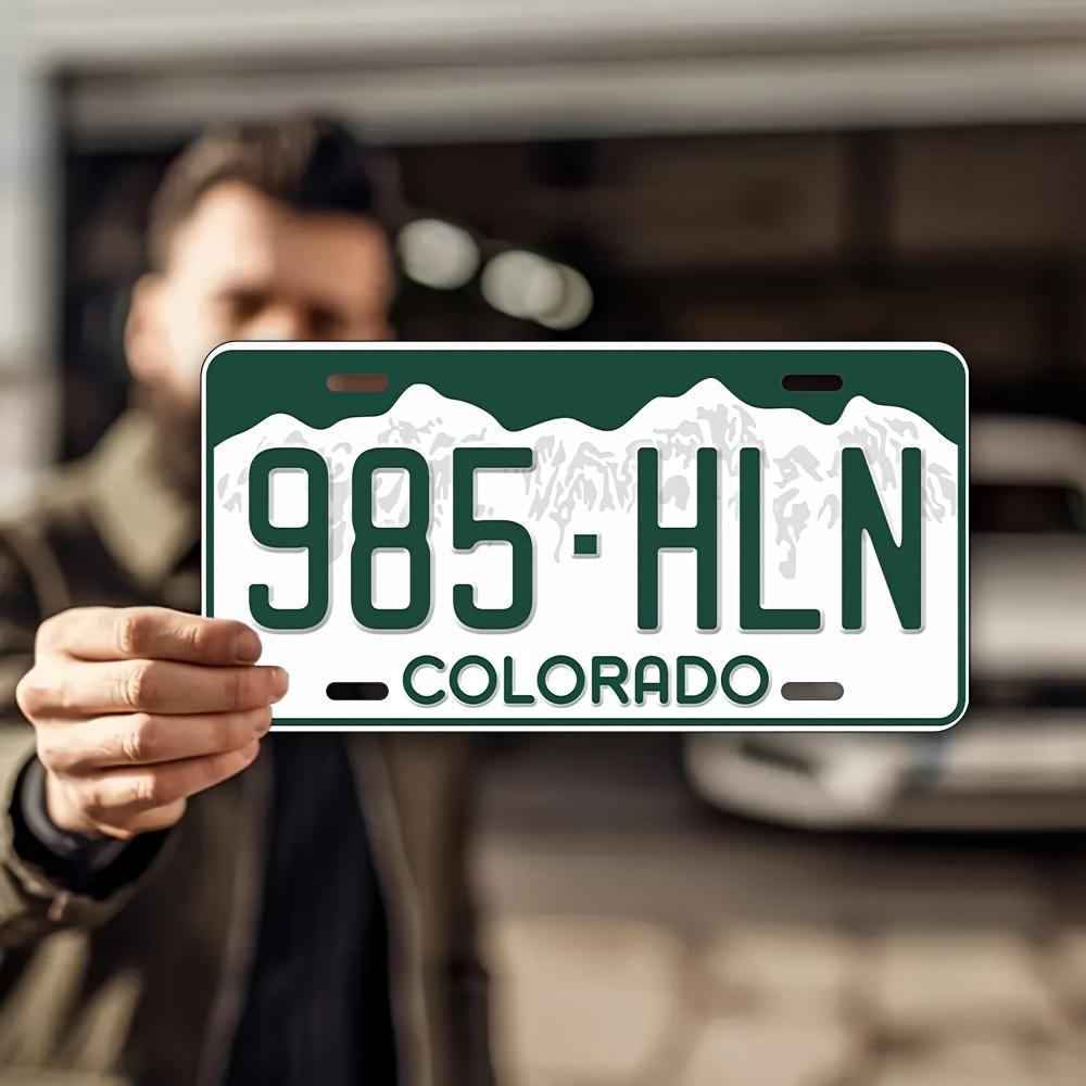 Vintage Colorado Metal License Plate Wall Sign -  Retro Decorative Plaque with English , Easy To Hang for Home, Bar, Garage, or