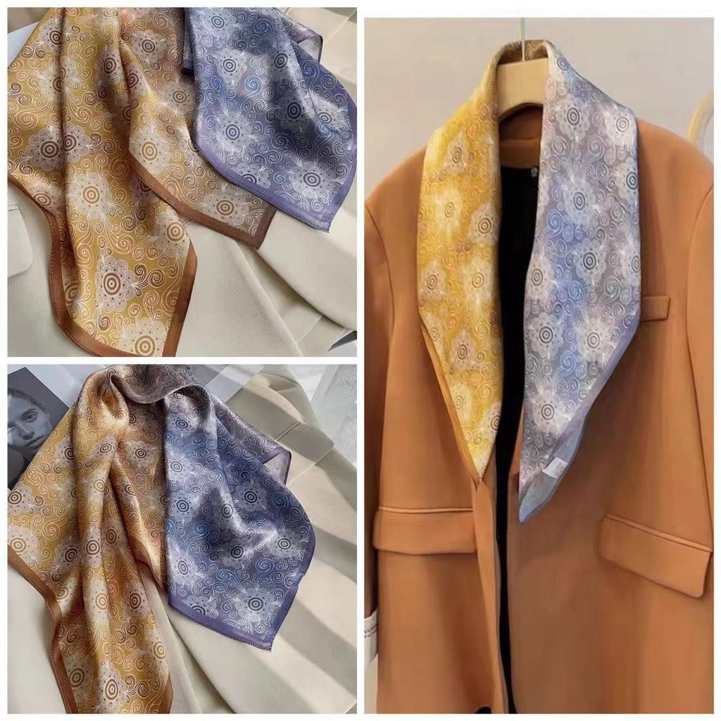 Eleganti Foulard di Seta da Donna Con Centinaia di Camicie, Assistenti di Volo, Decorazione Professionale, Protezione del Collo, Foulard, 70 Foulard Quadrati Piccoli.