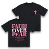 T-shirt Grafiche Faith Over Fear Vintage Trendy Streetwear Urbano per Amanti della Moda