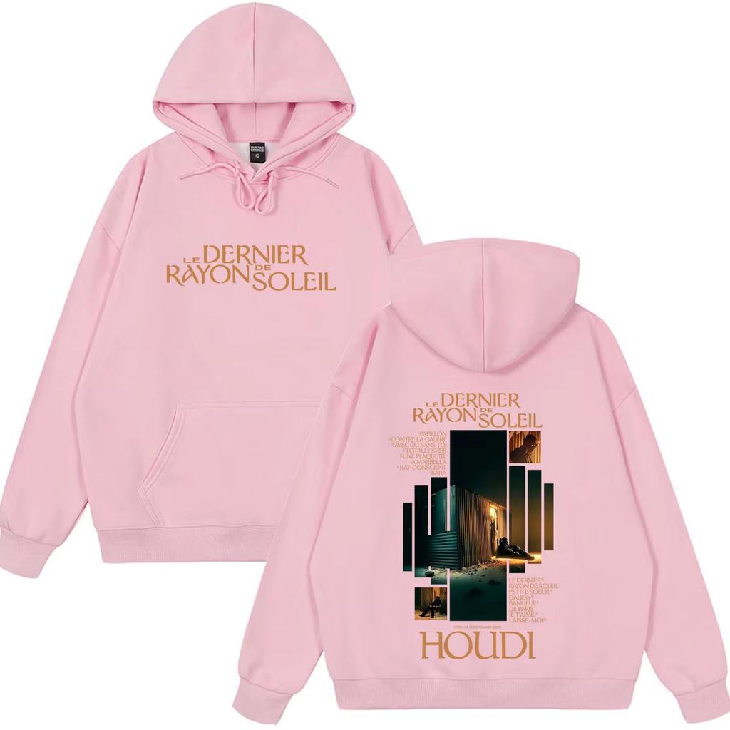 Rapper Houdi Le Dernier Rayon De Soleil Album 2026 Graphic Hoodies Men Women Fashion Pullover Long Soft Cotton Sweatshirt
