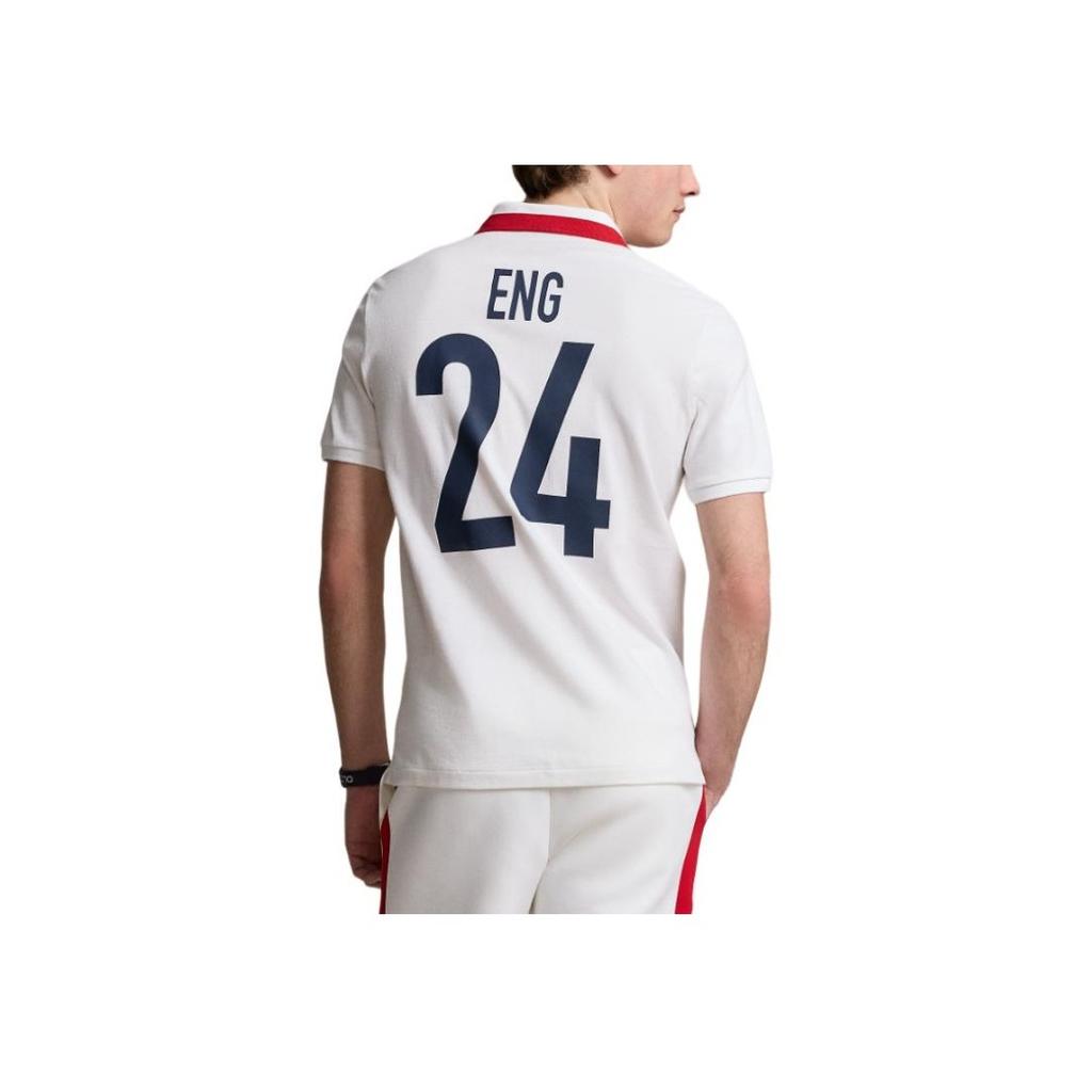 Polo Ralph Lauren SS24 Letter Logo Printed Casual Short Sleeve Polo Shirt Men Tops White MNPOKNI1N822914-100