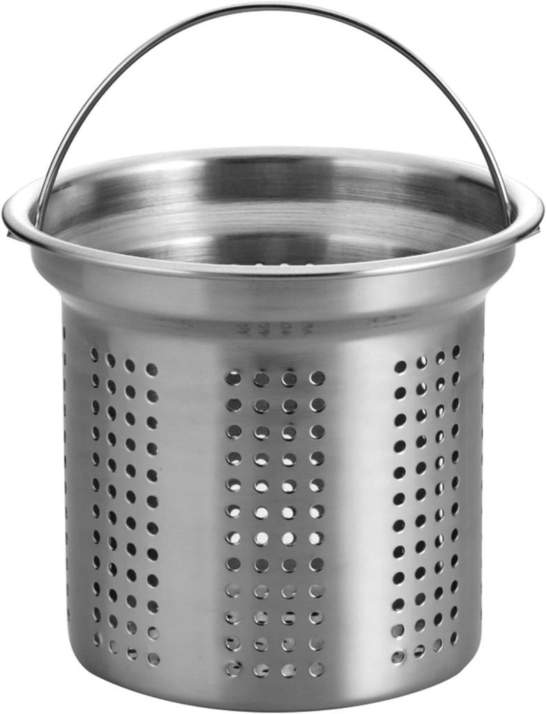 Pearl Metal Drain Basket, 13.5cm, Single-Piece Design, 18-8 Stainless Steel, At Aqua, HB-4170