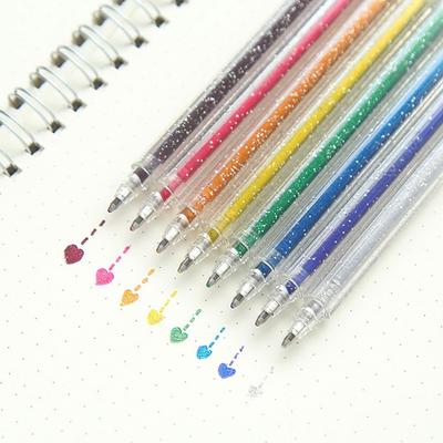 Papelería Escuela Instrumentos de Escritura Brillantes Bolígrafo Rollerball con Purpurina Bolígrafo Fluorescente Resaltador Bolígrafo de Gel