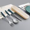 Set di posate ecologiche in paglia di grano: Cucchiaio, Forchetta e Bacchette in Giunto di Bambù - Ideali per Viaggio, Casa, Hotel o come Regalo.