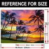2D Sunset Ocean Backdrop for Summer Vacation Photoshoot & Studio