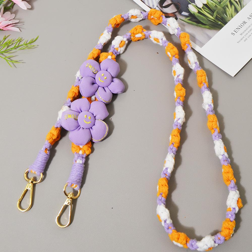 Bohemian Daisy Flower Woven Phone Lanyard - Colorful, Fashionable & Versatile
