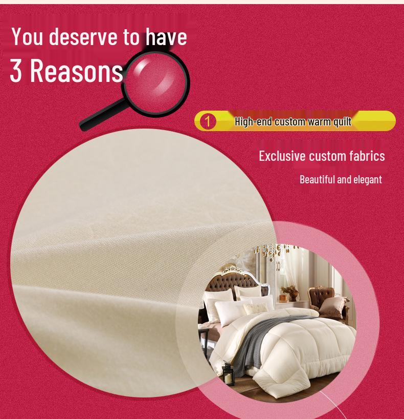 White Cotton Thickened Duvet - Cozy Quilt for Dorms and Emergency Relief