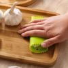 Silikon-Knoblauchschäler-Röhre 13x3cm Einfach zu schälen Küchenwerkzeug Hitzebeständig Rutschfester Griff Rot Grün Langlebiges Gadget mit Bürste