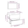 VidaXL Meubles de Salle de Bain Meuble sous Évier Miroir Armoire de Lavabo Armoire de Rangement Intérieur Chêne Fumé Bois 3152873