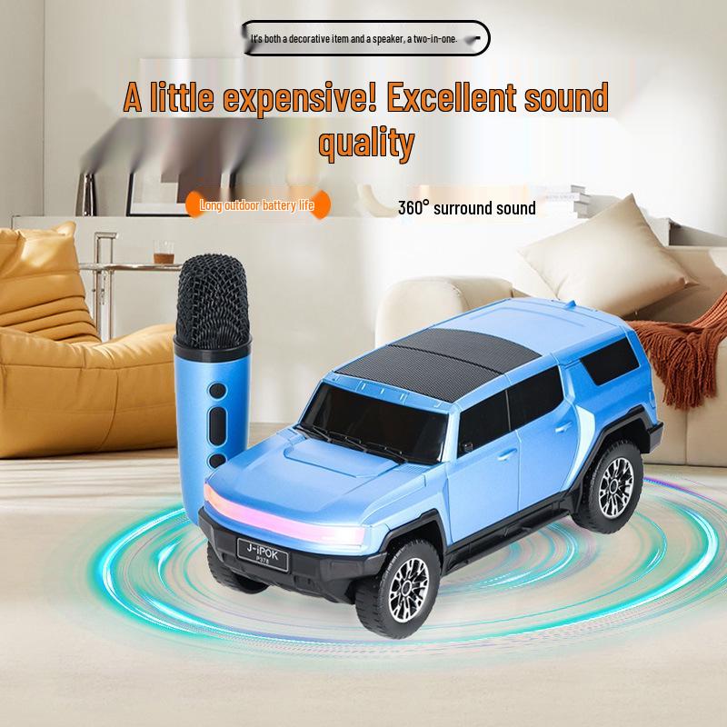 Modello SUV Fuoristrada con Luci Colorate, Subwoofer, Microfono e Altoparlante KTV Integrato P378