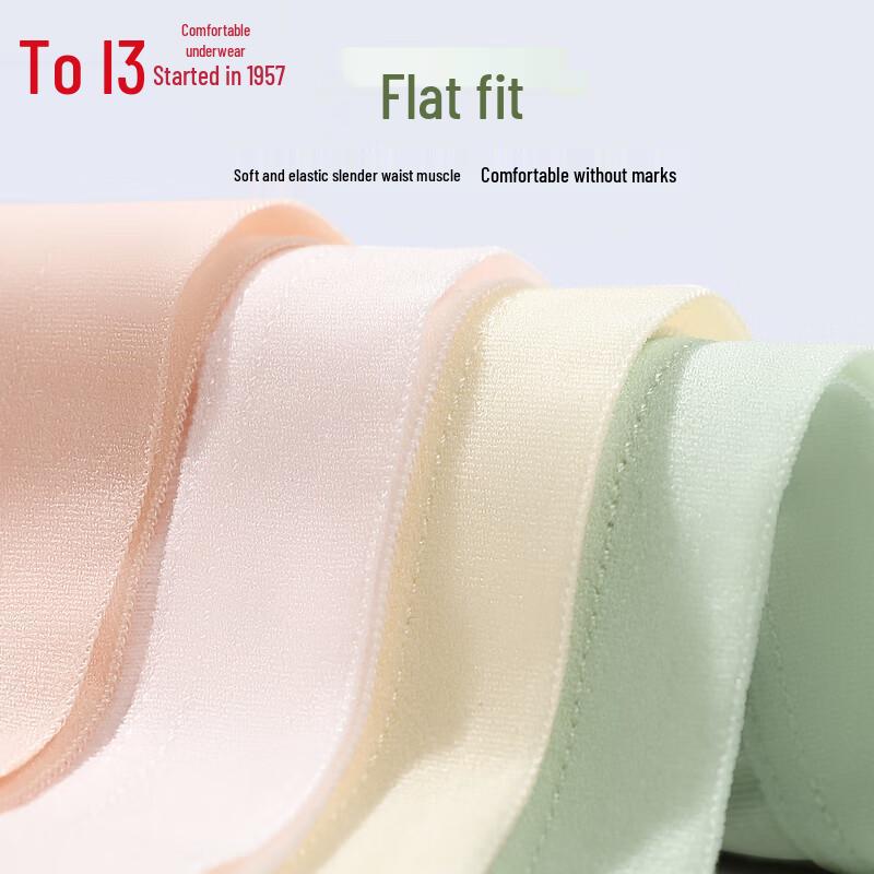 Hongdou Damen 7A Antibakterielle Baumwoll-Slips mit Seiden-Zwickel, 5er-Pack