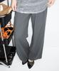 CHICKS Modern Straight Wide Slacks Gray